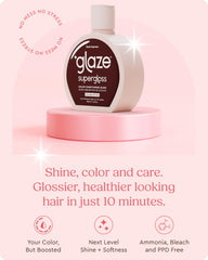 Glaze Supergloss color swatches espresso demonstrate true-to-shade gloss payoff.