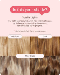 Glaze Supergloss hair shine closeup reveals silky, glossy texture.
