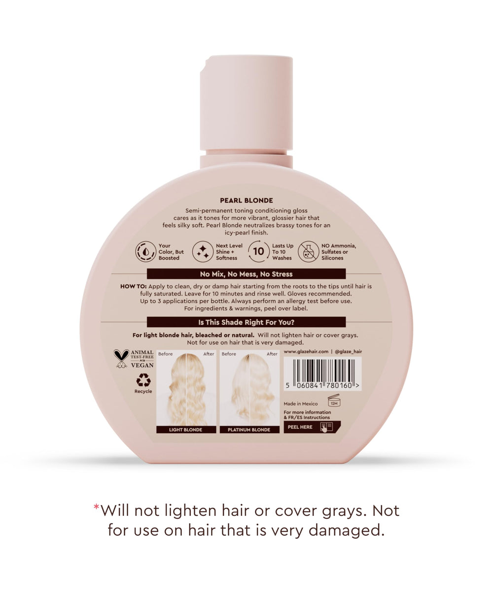 Glaze Supergloss shine-boost image illustrates glossy finish on healthy-looking hair