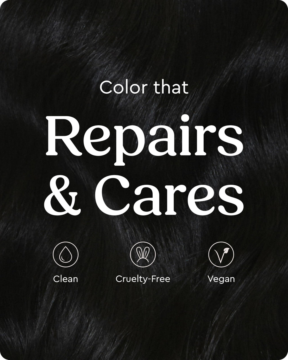 glaze supergloss vegan cruelty-free badge reinforces safe, ethical hair gloss choice.