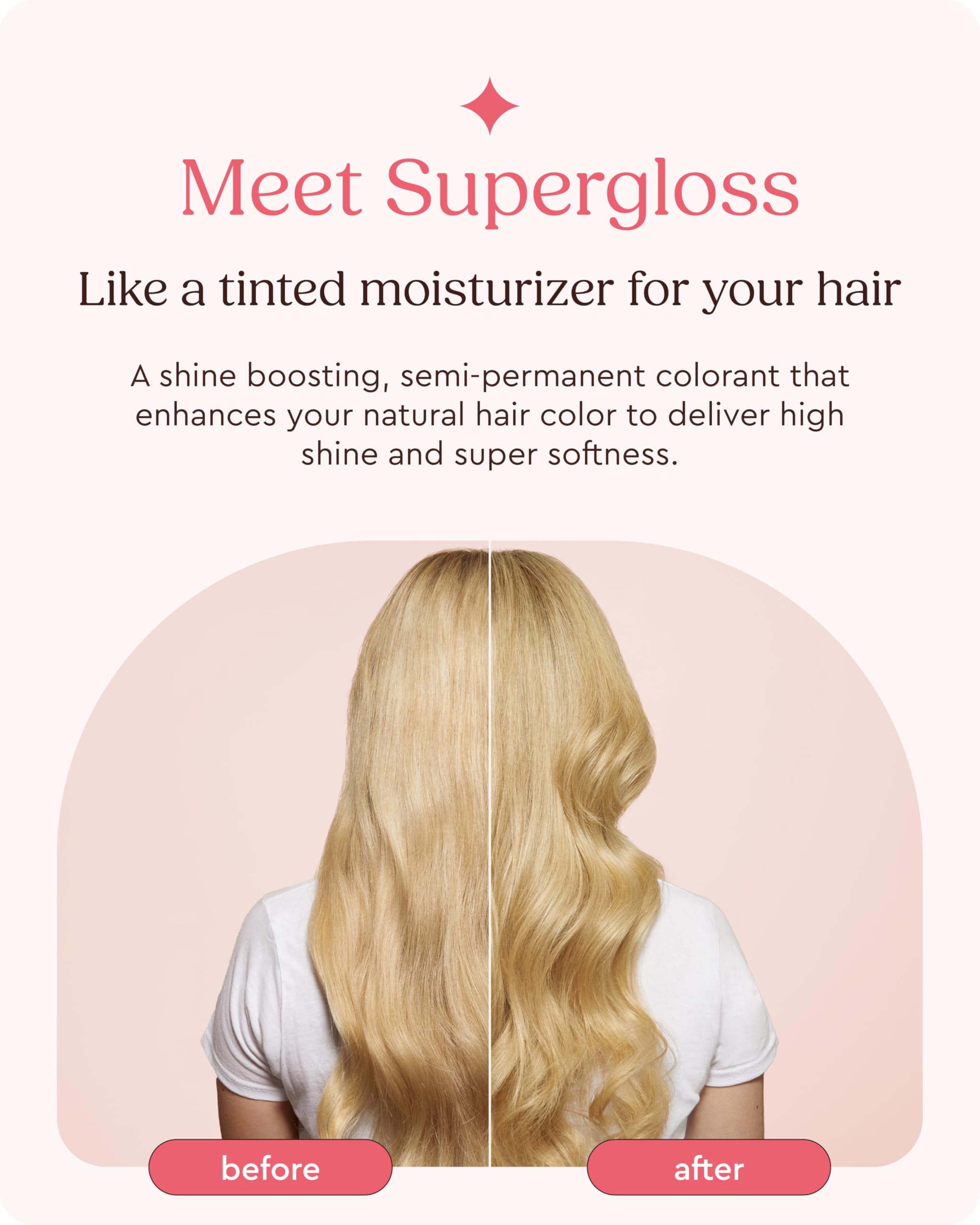 Glaze Supergloss Warm Blonde pump demonstrates easy dispensing for precise application and color refresh.
