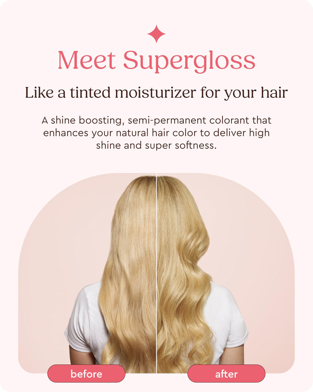 Glaze Supergloss Warm Blonde pump demonstrates easy dispensing for precise application and color refresh.