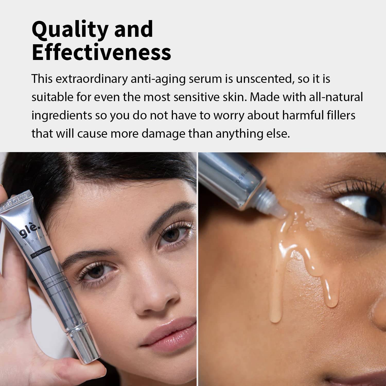 Gle Skincare hypoallergenic formula suitable for sensitive skin.