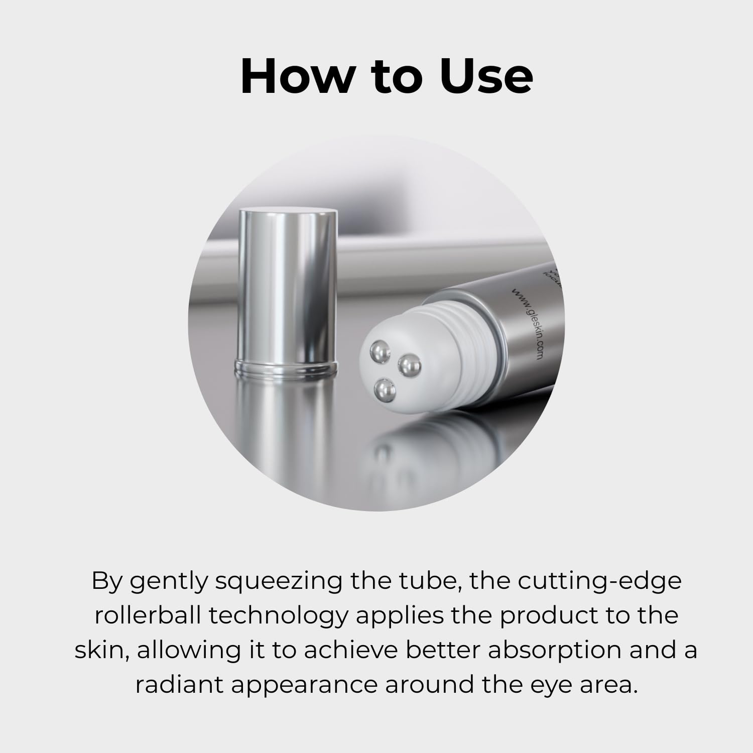 Gle Skincare eye serum under-eye application helps with dryness.