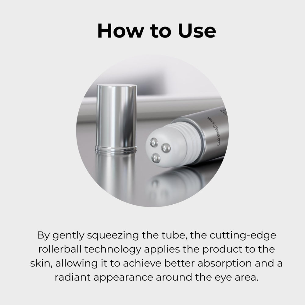 Gle Skincare eye serum under-eye application helps with dryness.