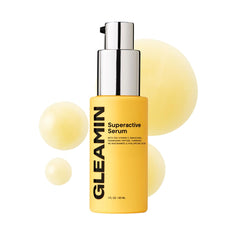 Gleamin Superactive Vitamin C Serum bottle ready for brightening routine