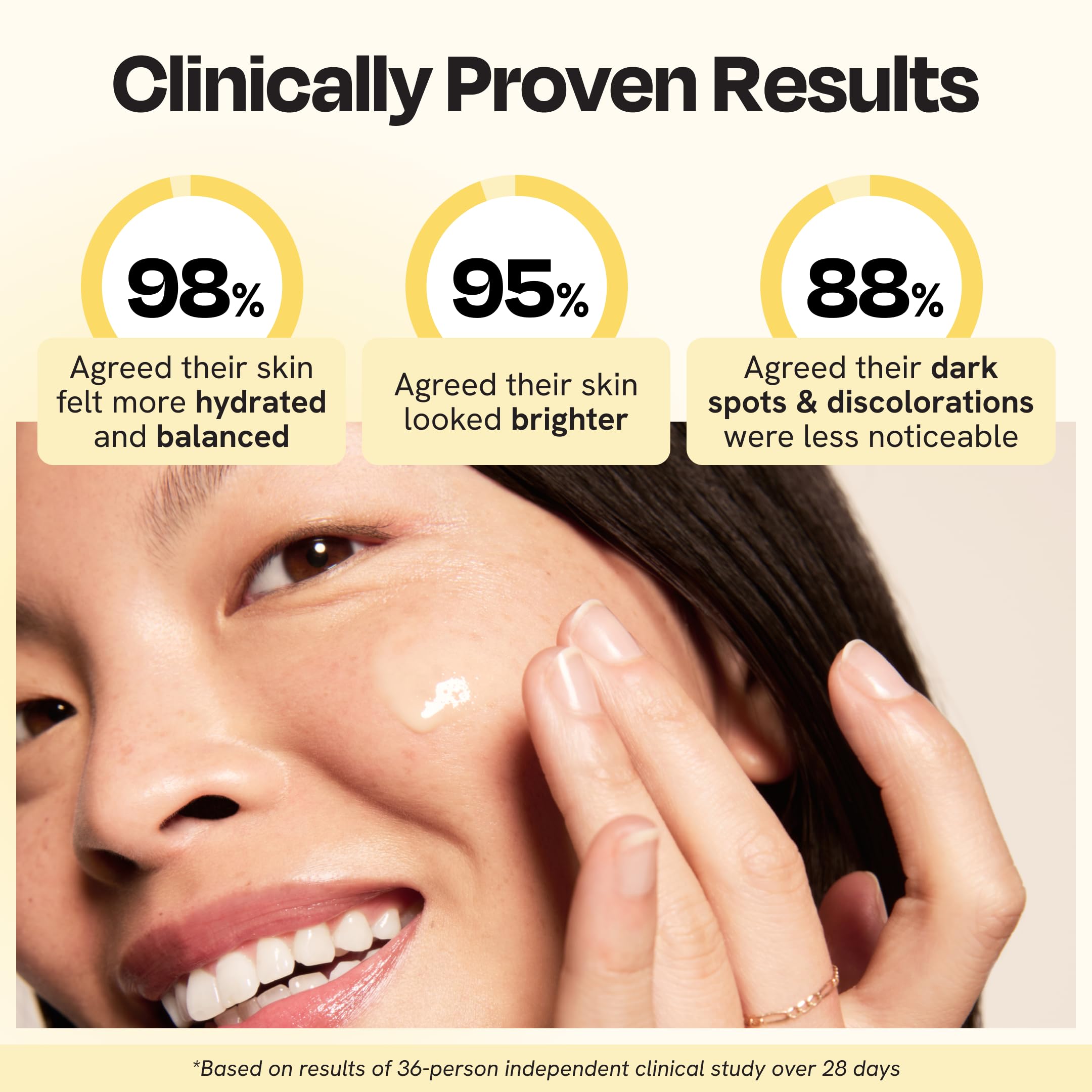 Gleamin serum with hyaluronic acid and niacinamide for hydration and texture