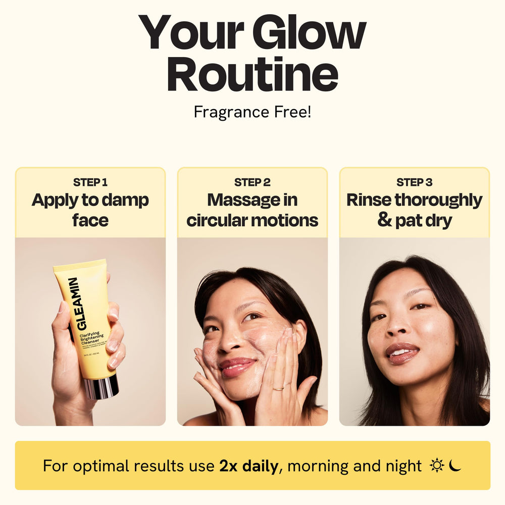 Gleamin Vitamin C Face Wash makeup-removal demonstrates light makeup removal capability