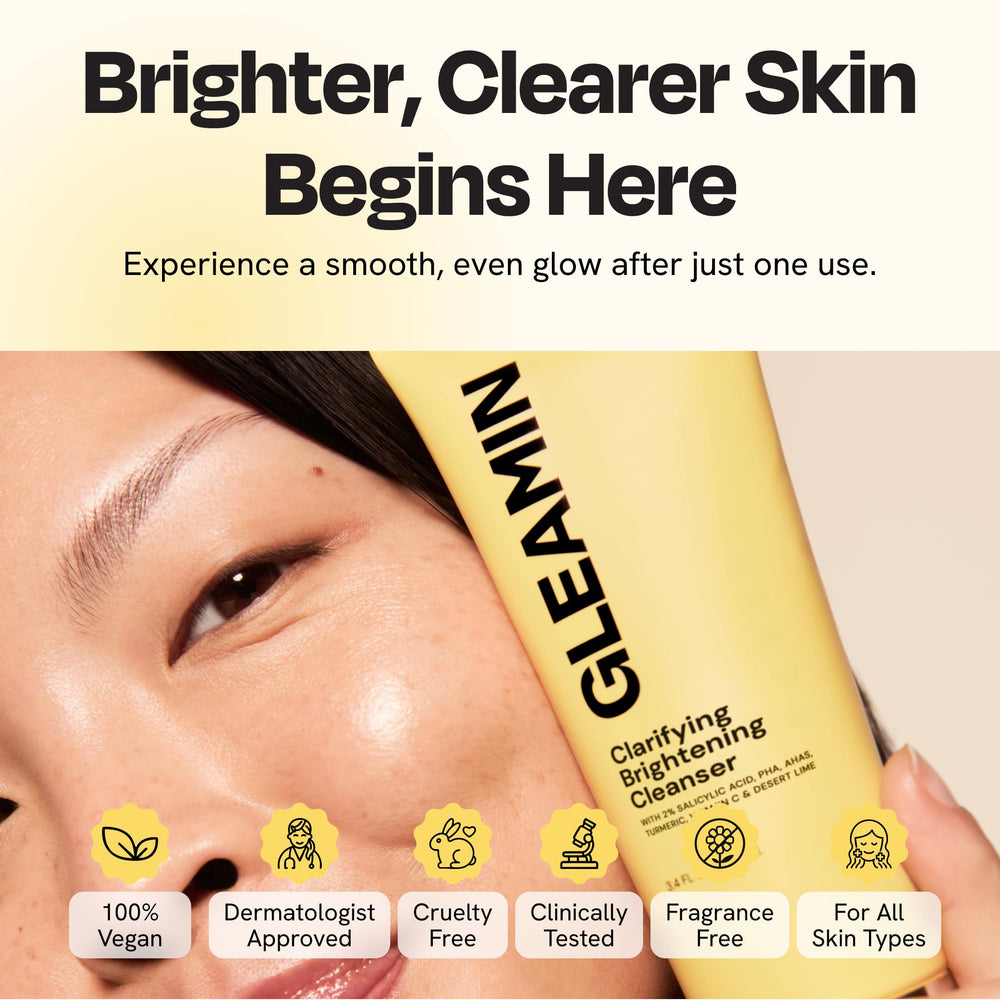 Gleamin Vitamin C Face Wash travel-size emphasizes portability for trips