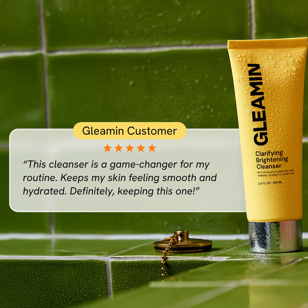 Gleamin Vitamin C Face Wash vegan-cruelty-free badge signals ethical skincare