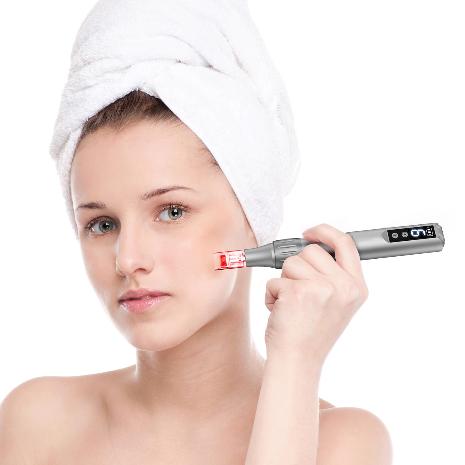 Glemme Derma Roller for women and men shown as a versatile skincare tool.