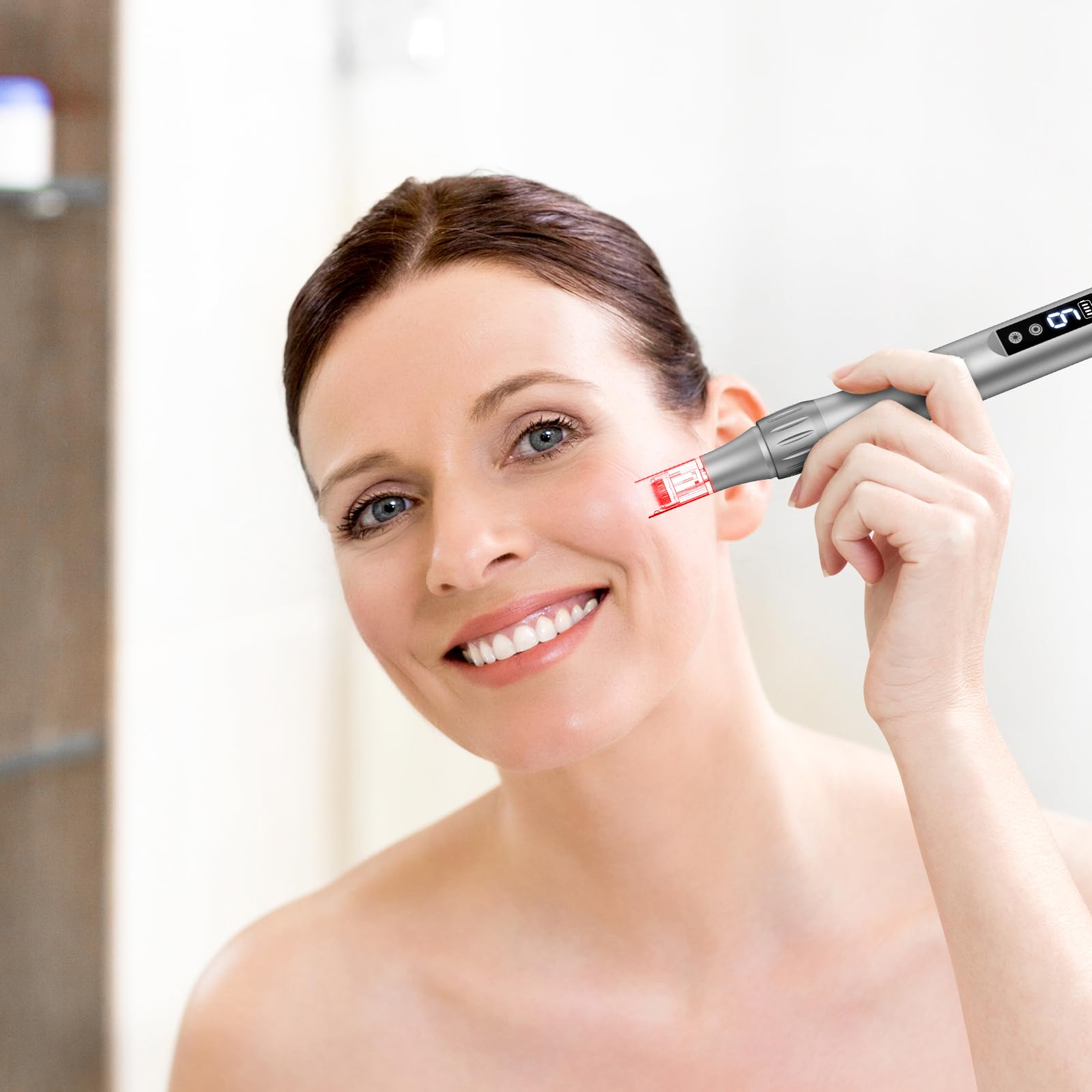 Glemme Derma Roller safety features emphasize safe, gentle at-home micro-needling sessions.