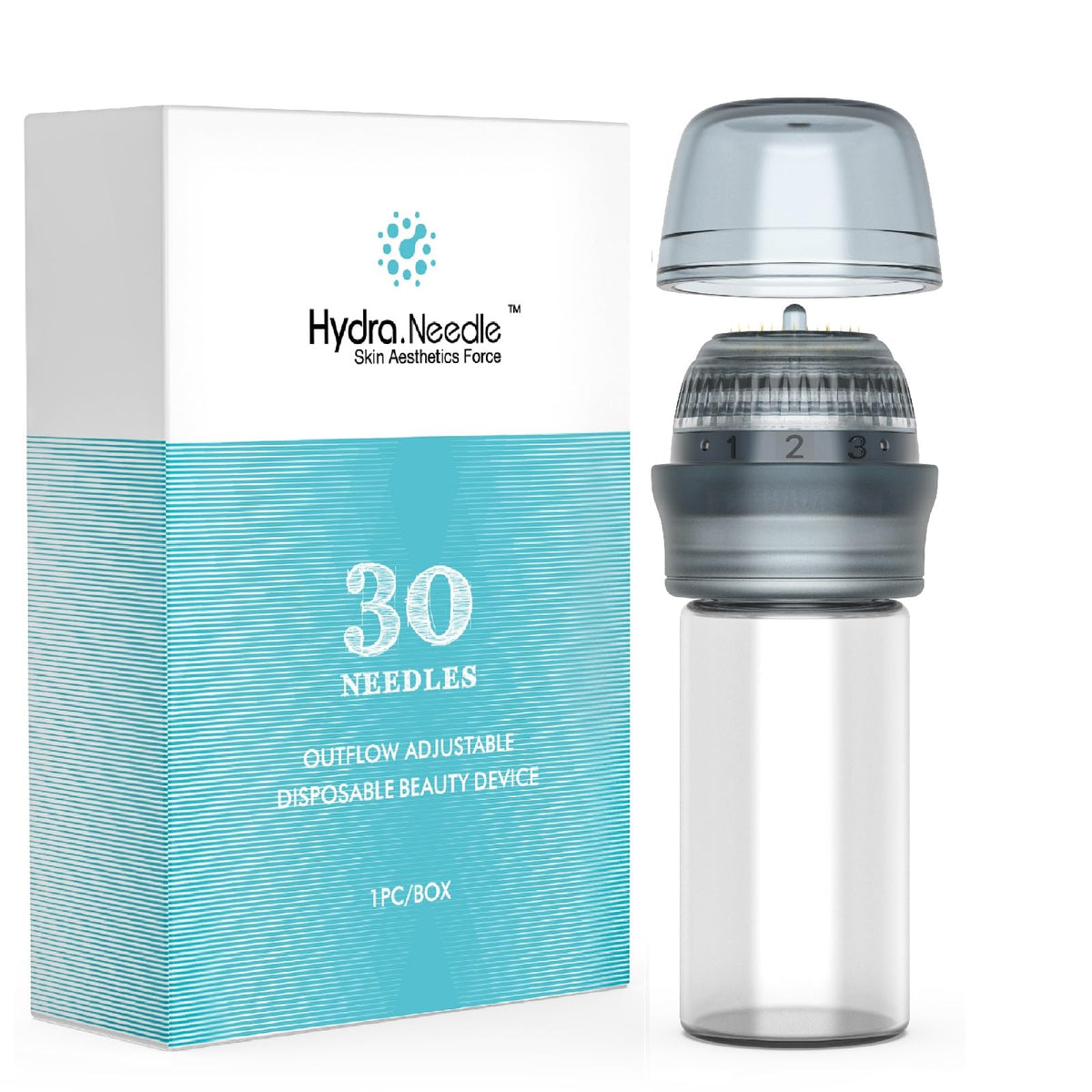 Glemme Micro Infusion Needles System front view showcases compact home device for easy use.