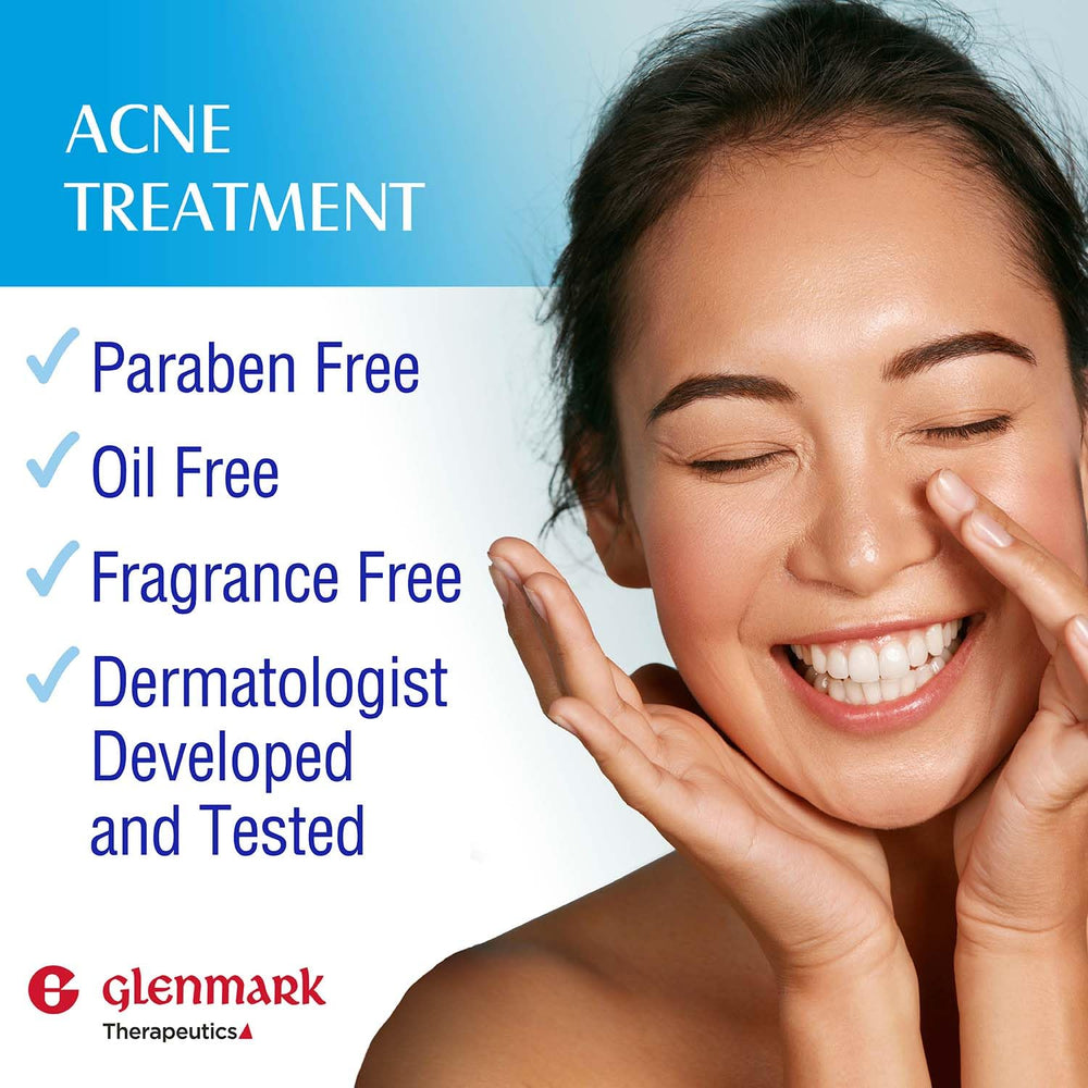 Glenmark Therapeutics Adapalene Gel close-up showing a lightweight texture.
