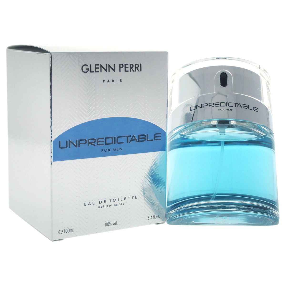 Glenn Perri Unpredictable EDT bottle offers versatile daily fragrance for men.