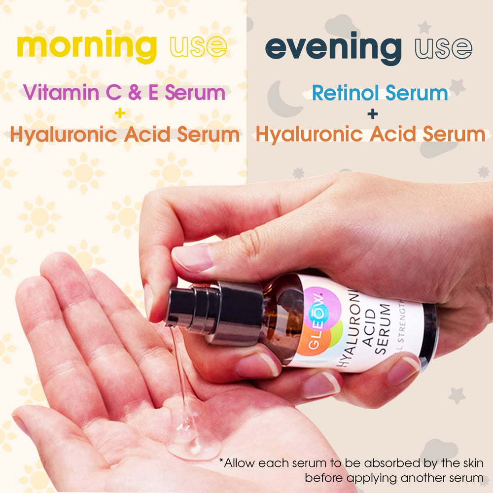 GLEOW Clean Formula packaging indicates fragrance-free, gentle ingredients for sensitive skin.