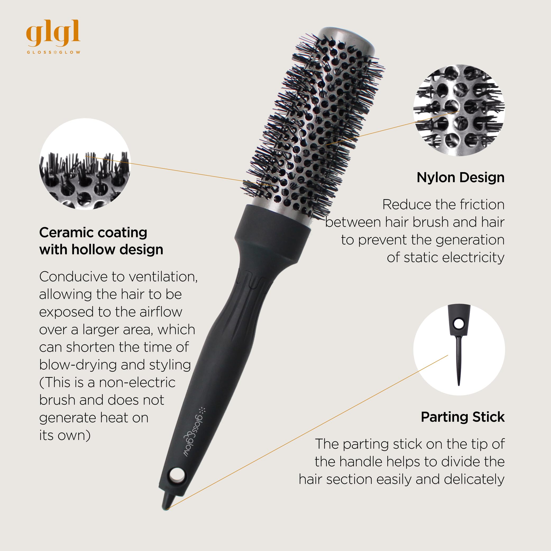 GLGL ceramic barrel evenly heats to speed styling without excessive heat.