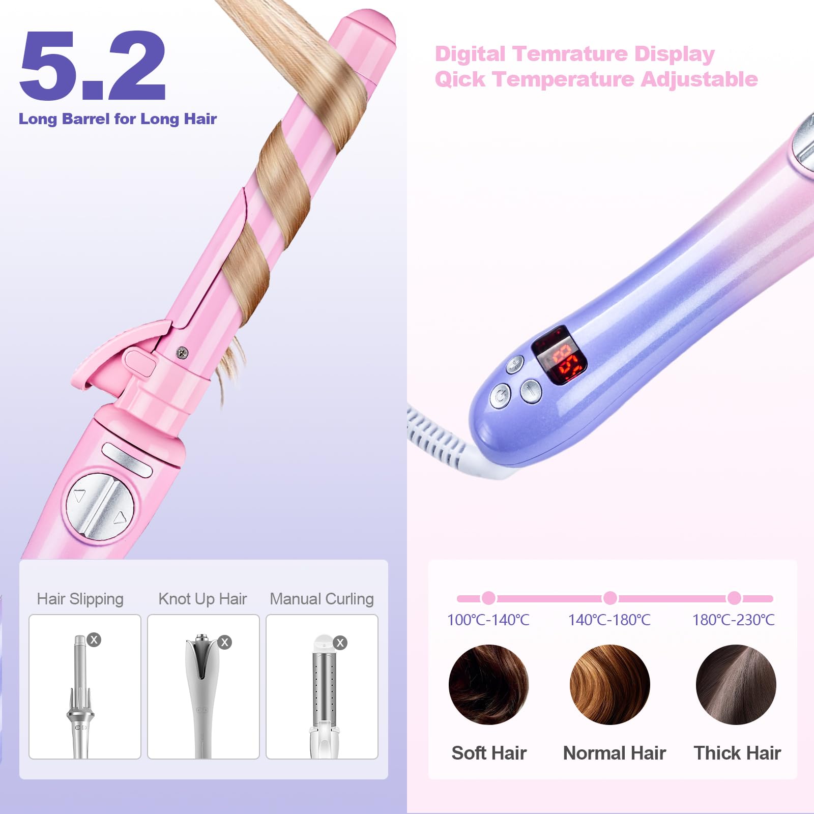 GLIGAM ceramic tourmaline coating provides smoother glide and moisture protection.