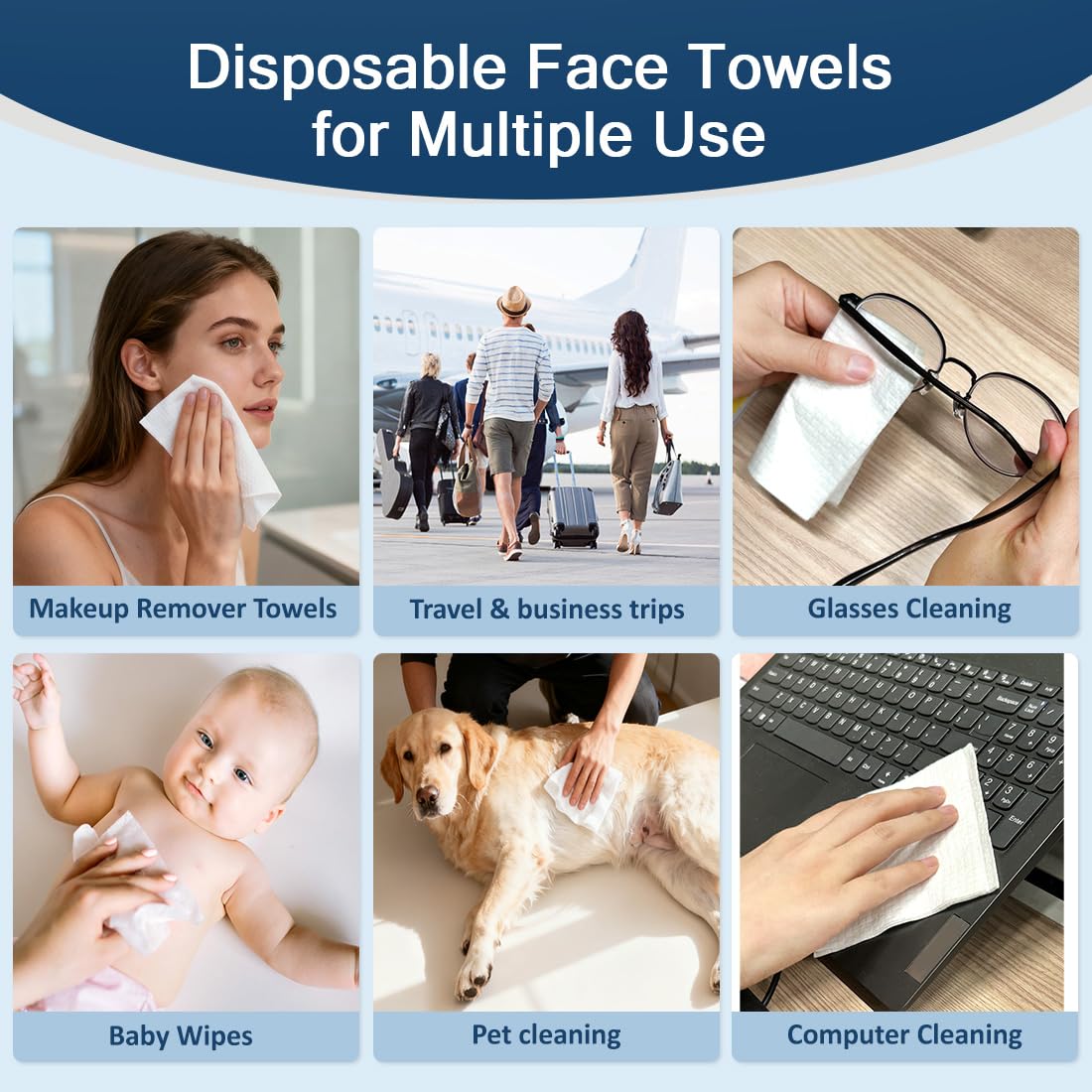 GLIMGLINT Face Towels makeup-remover-wipes enable quick, mess-free makeup removal.