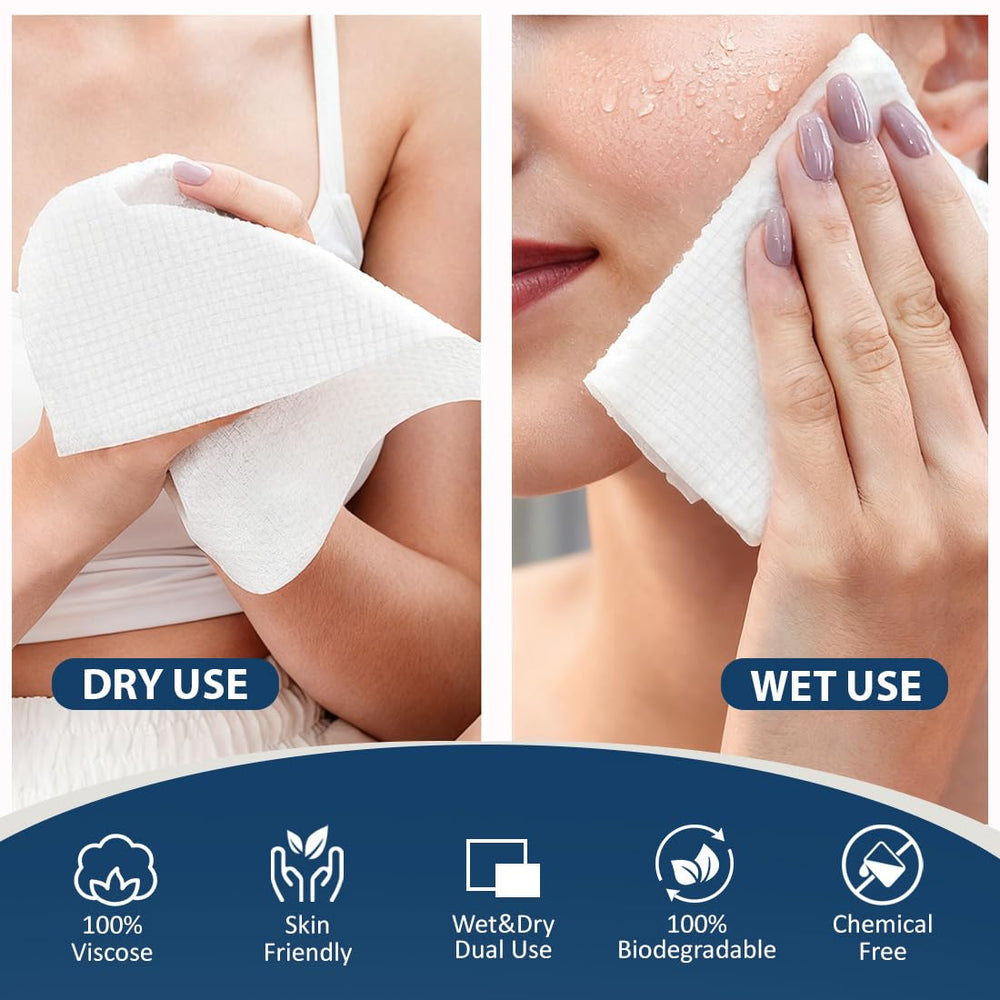 GLIMGLINT Face Towels ultra-soft-fiber provide a gentle daily cleanse for makeup removal.