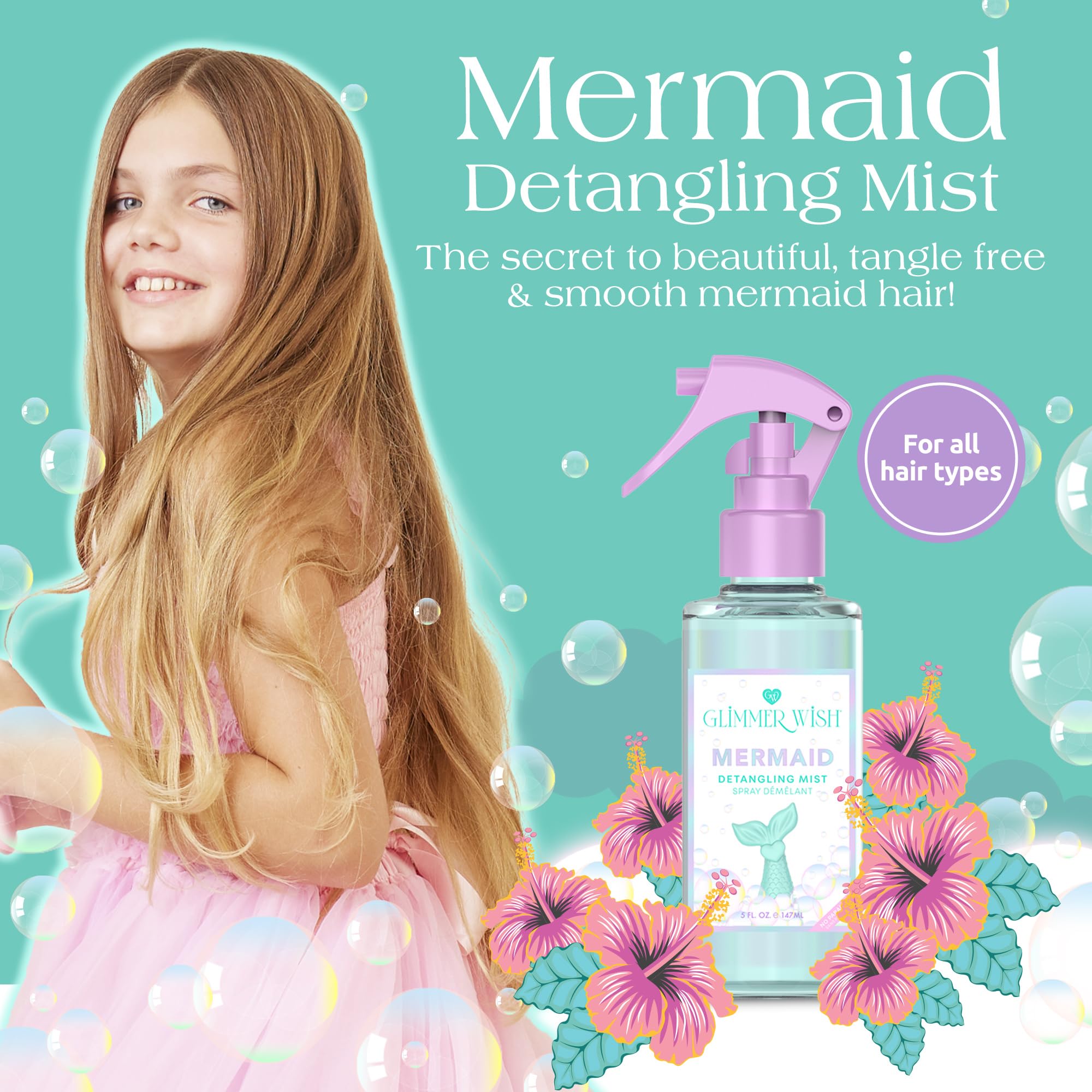 Glimmer Wish Detangler Spray Pineapple Coconut for quick hair refresh.