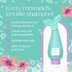 Glimmer Wish Mermaid Shampoo kid-friendly bottle in bath-time, gentle cleansing.