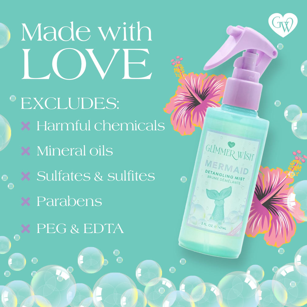 Glimmer Wish Swim-Ready Hair Detangler after pool.
