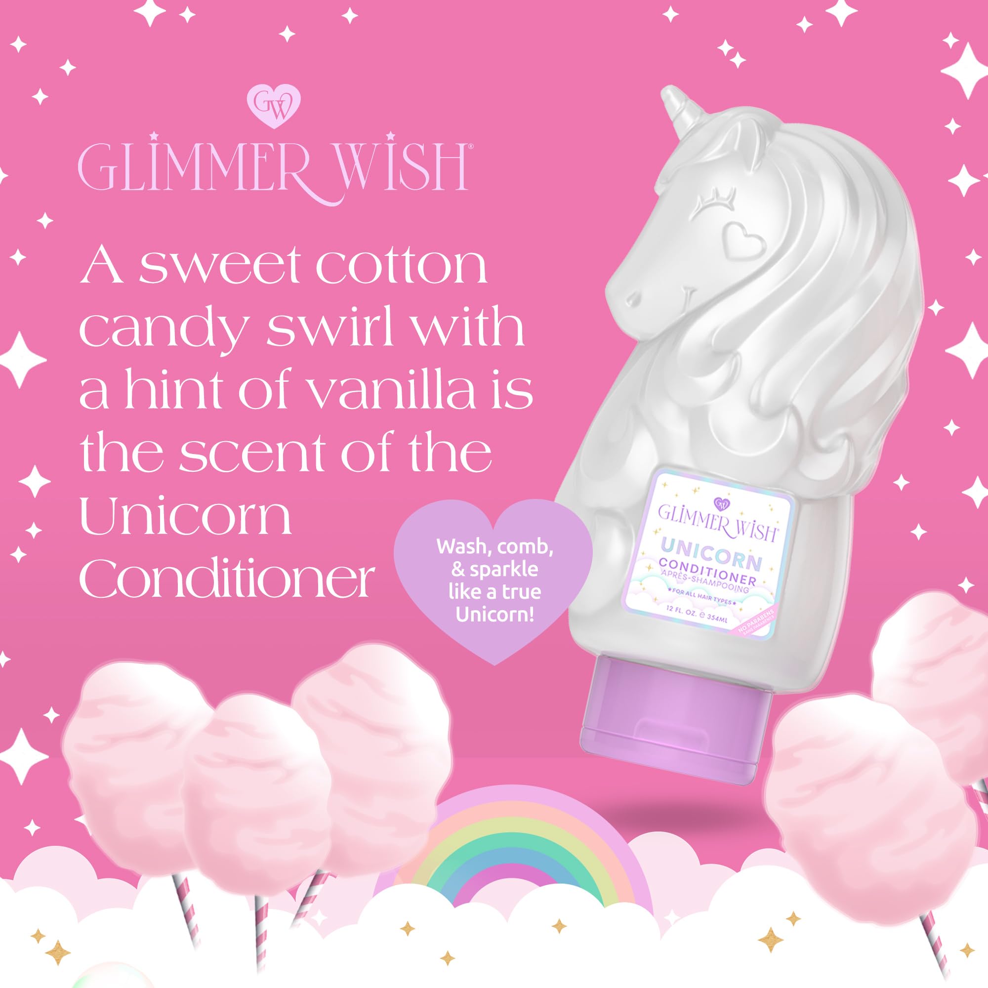 Glimmer Wish conditioner smooths kid's hair for easier brushing