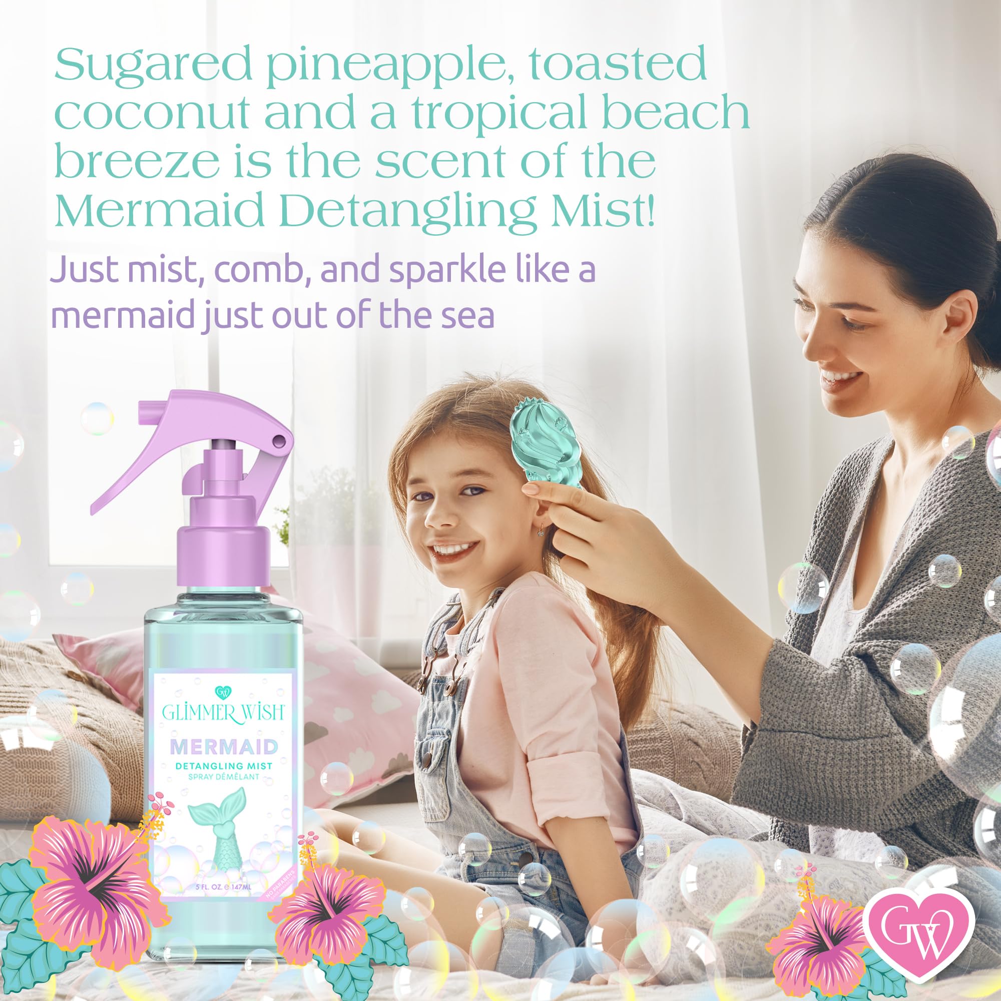 Glimmer Wish vegan, sulfate-free formula for gentle care.