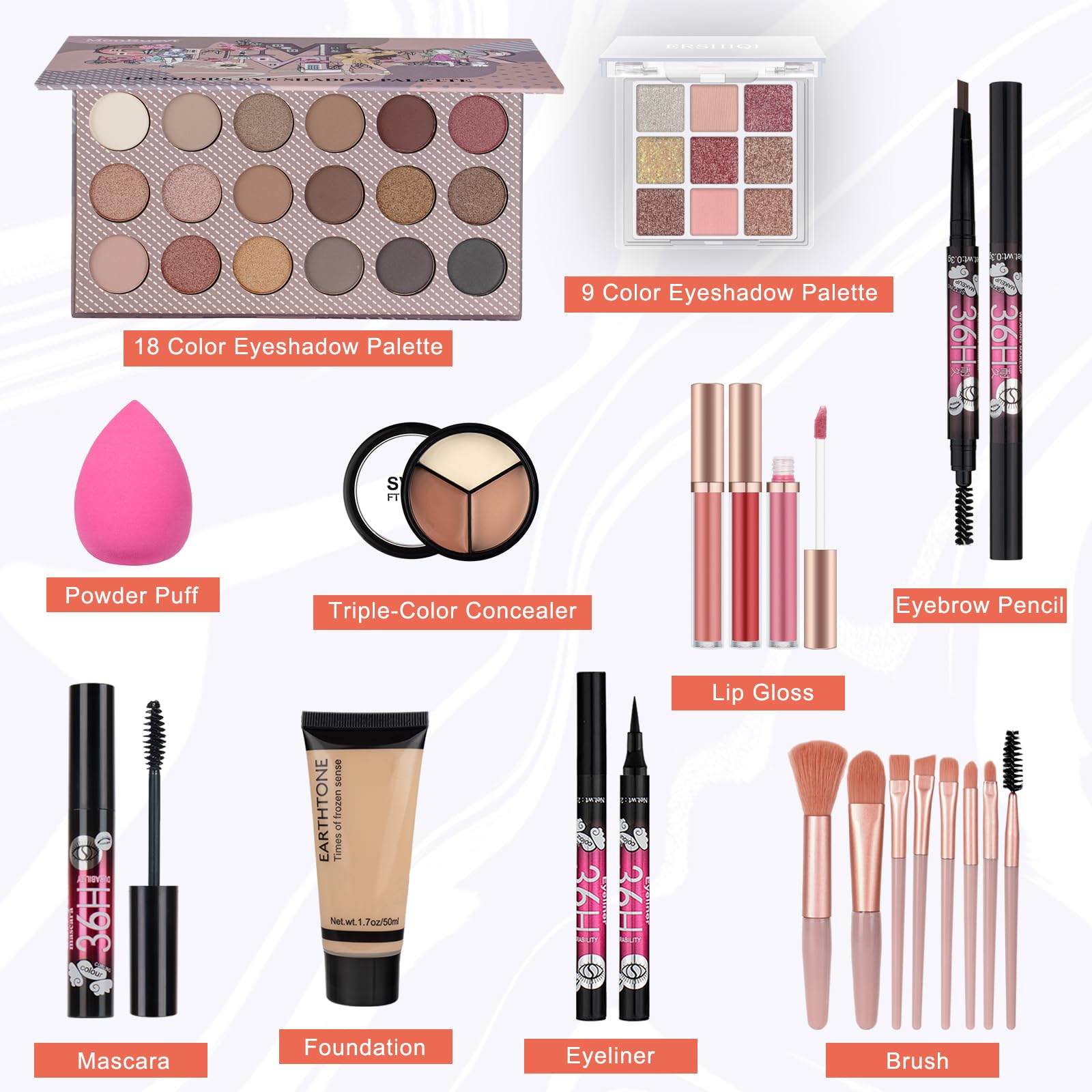 GlinGraGe eyeshadow palette close-up with matte and shimmer shades for creative looks
