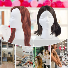GliSun foam wig head with 11in neck adapts to various wig lengths.