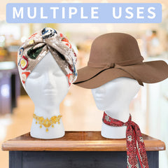 GliSun foam wig head with 15in neck accommodates long-hair wigs and extensions.