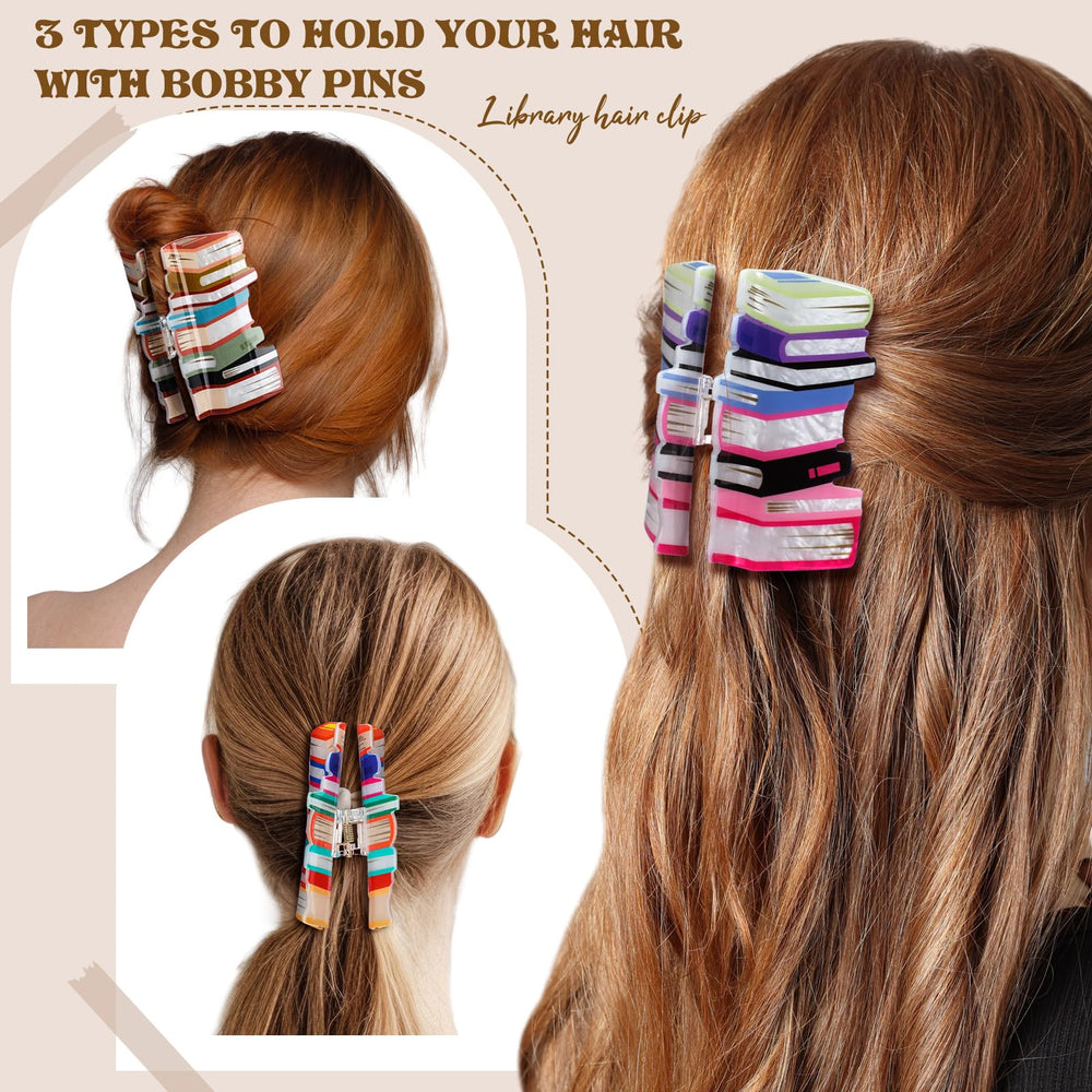 Glitinsel book clips demonstrate versatility for scarves, backpacks, and cords with literary flair