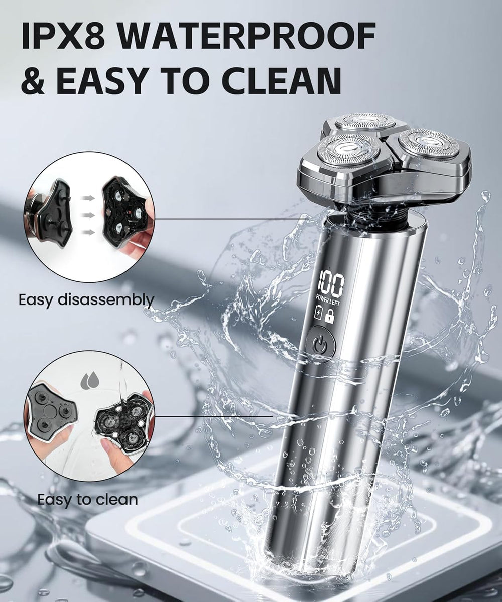 GLLAVA electric razor dual-purpose trimmer for beard detailing in premium kit