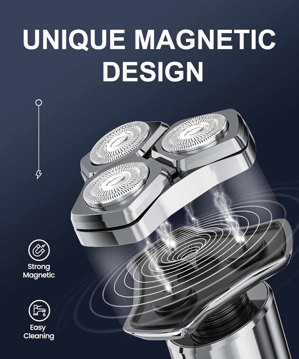 GLLAVA electric razor USB-C fast charging and long battery life up to 90 minutes