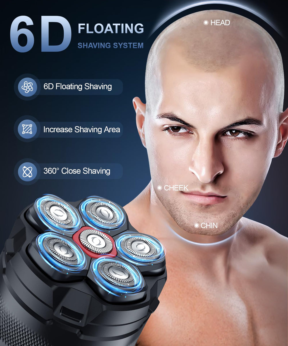 GLLAVA head shaver 10000rpm motor for fast full-head shave