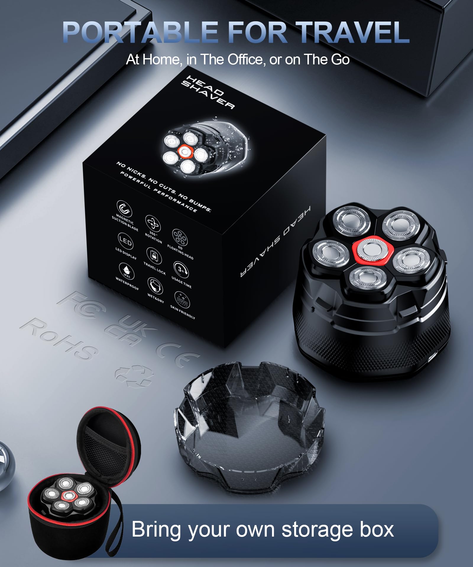 GLLAVA head shaver travel lock prevents accidental activation