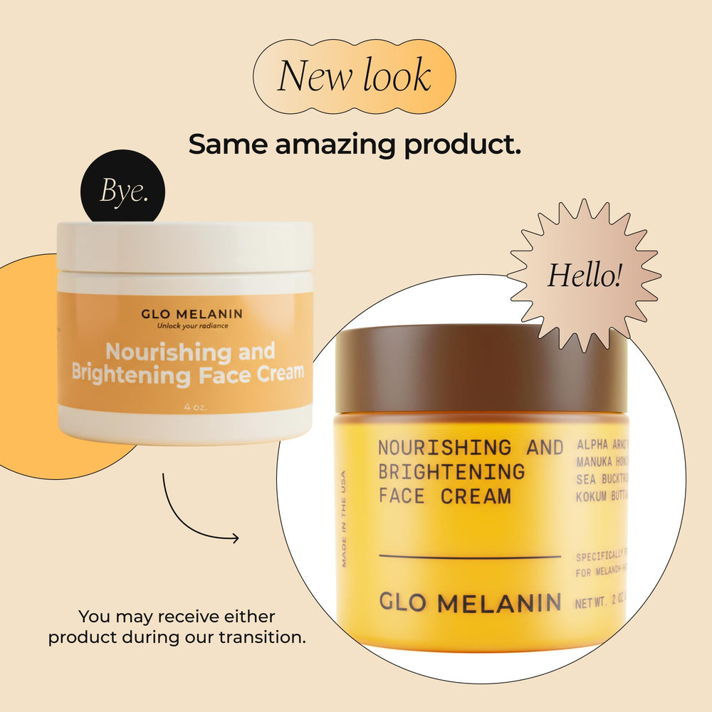 Glo Melanin Nourishing Face Cream night routine use for daily hydration.