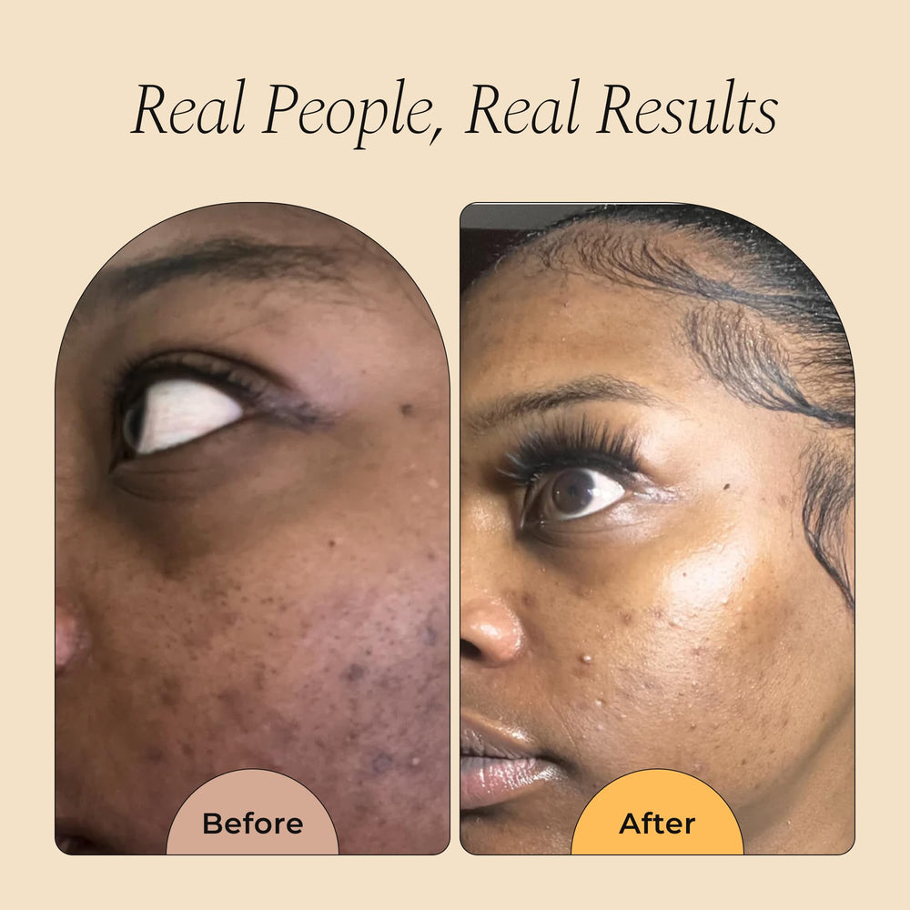 Glo Melanin Nourishing Face Cream under makeup provides a smooth base.