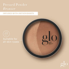 Glo Skin Beauty Bronzer Sunkiss open compact shows buildable contour color.