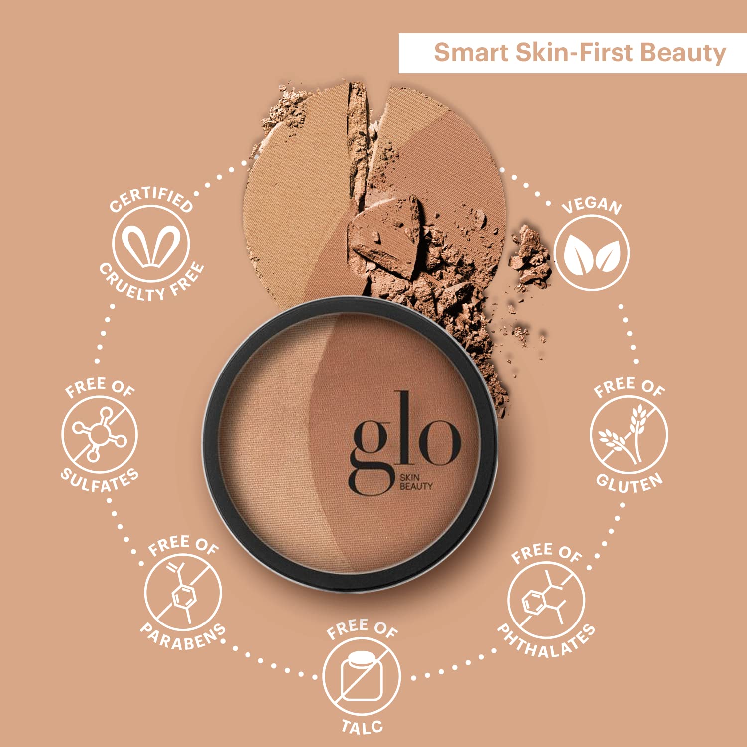 Glo Skin Beauty Bronzer Sunkiss application demonstrates smooth, blendable color.