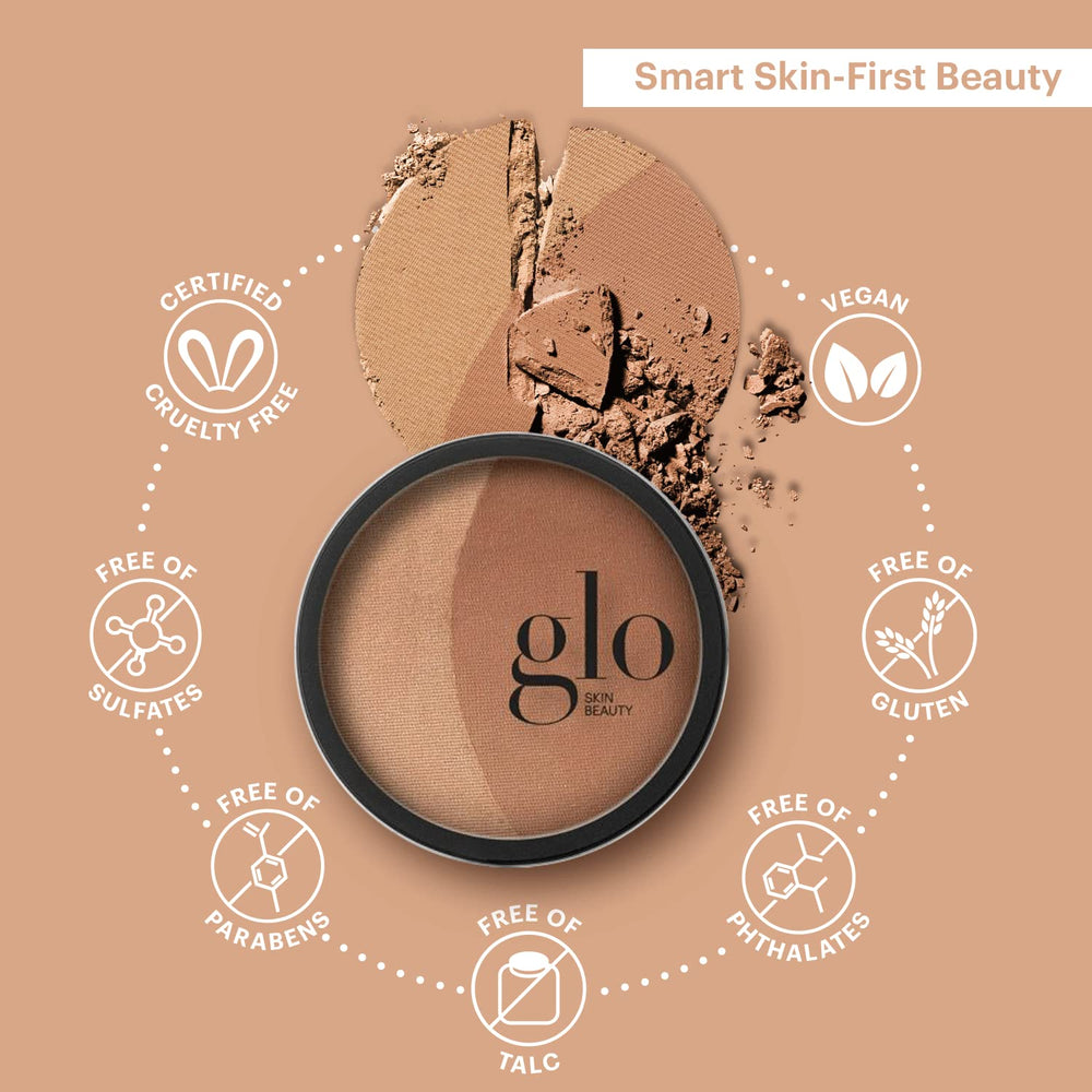 Glo Skin Beauty Bronzer Sunkiss application demonstrates smooth, blendable color.