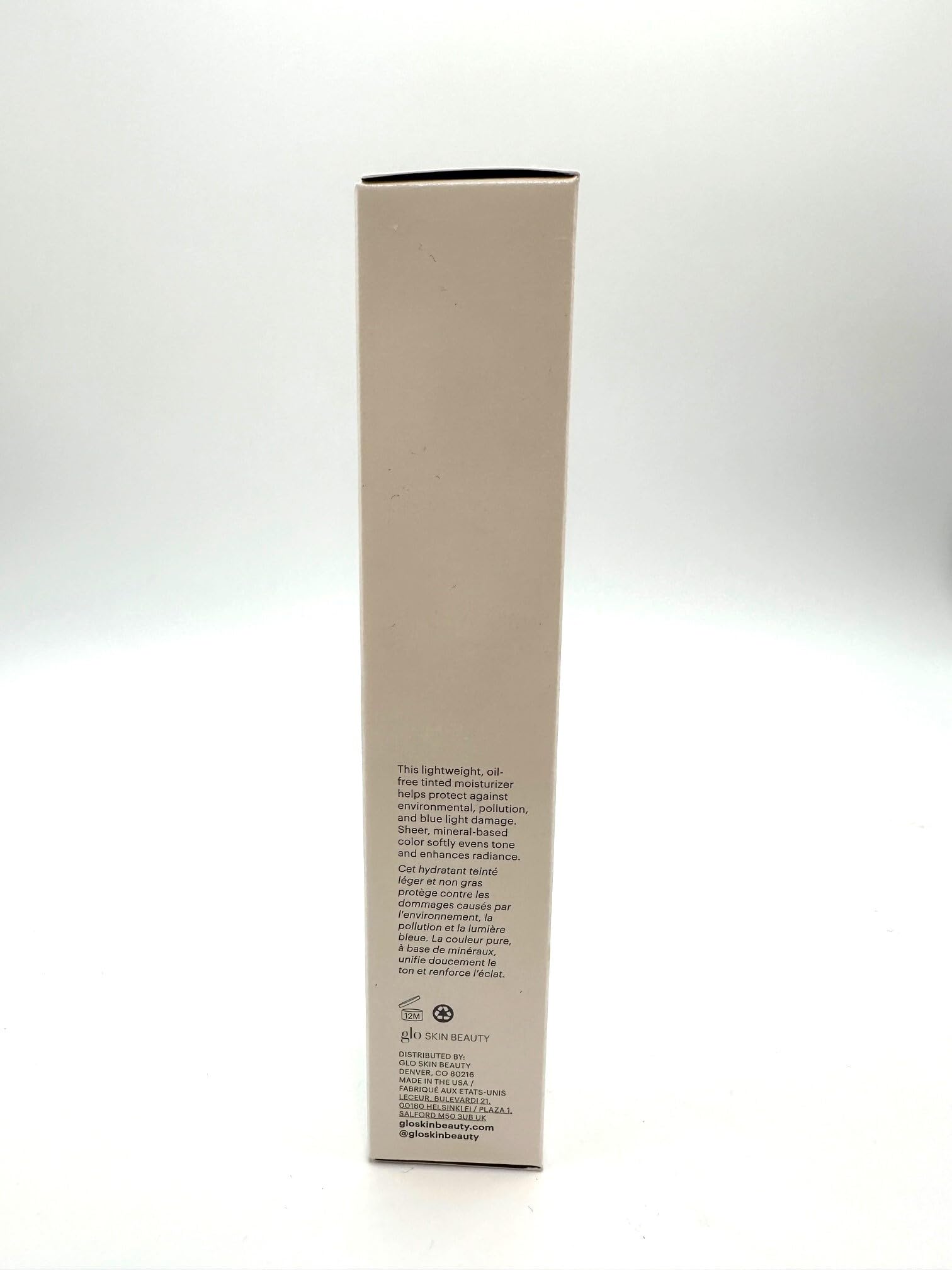 Glo Skin Beauty C-Shield Moisture Tint on skin demonstrates hydration and even texture.