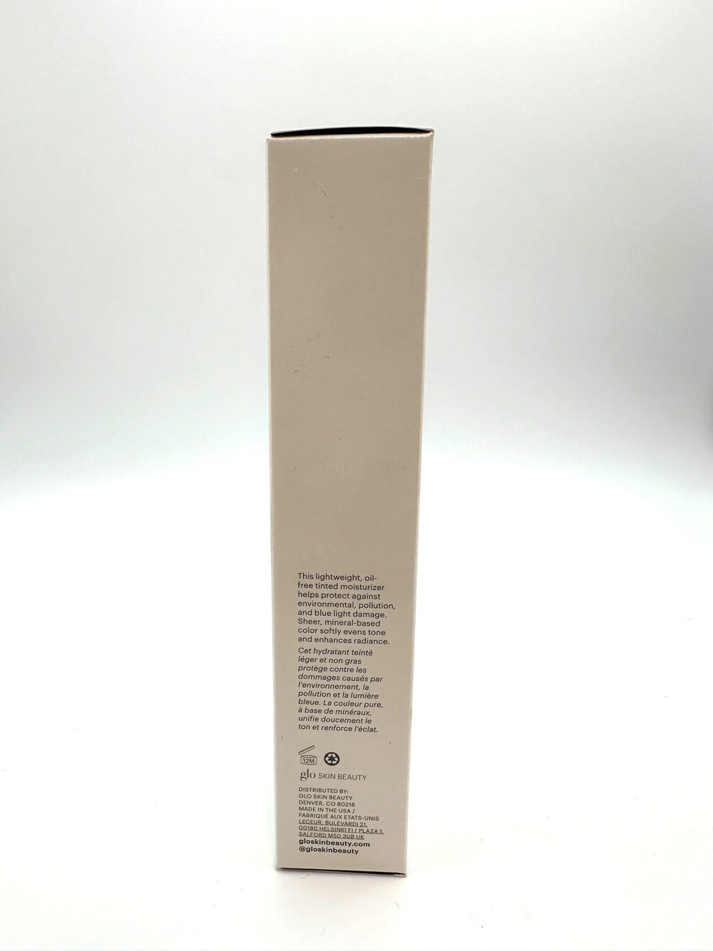 Glo Skin Beauty C-Shield Moisture Tint on skin demonstrates hydration and even texture.