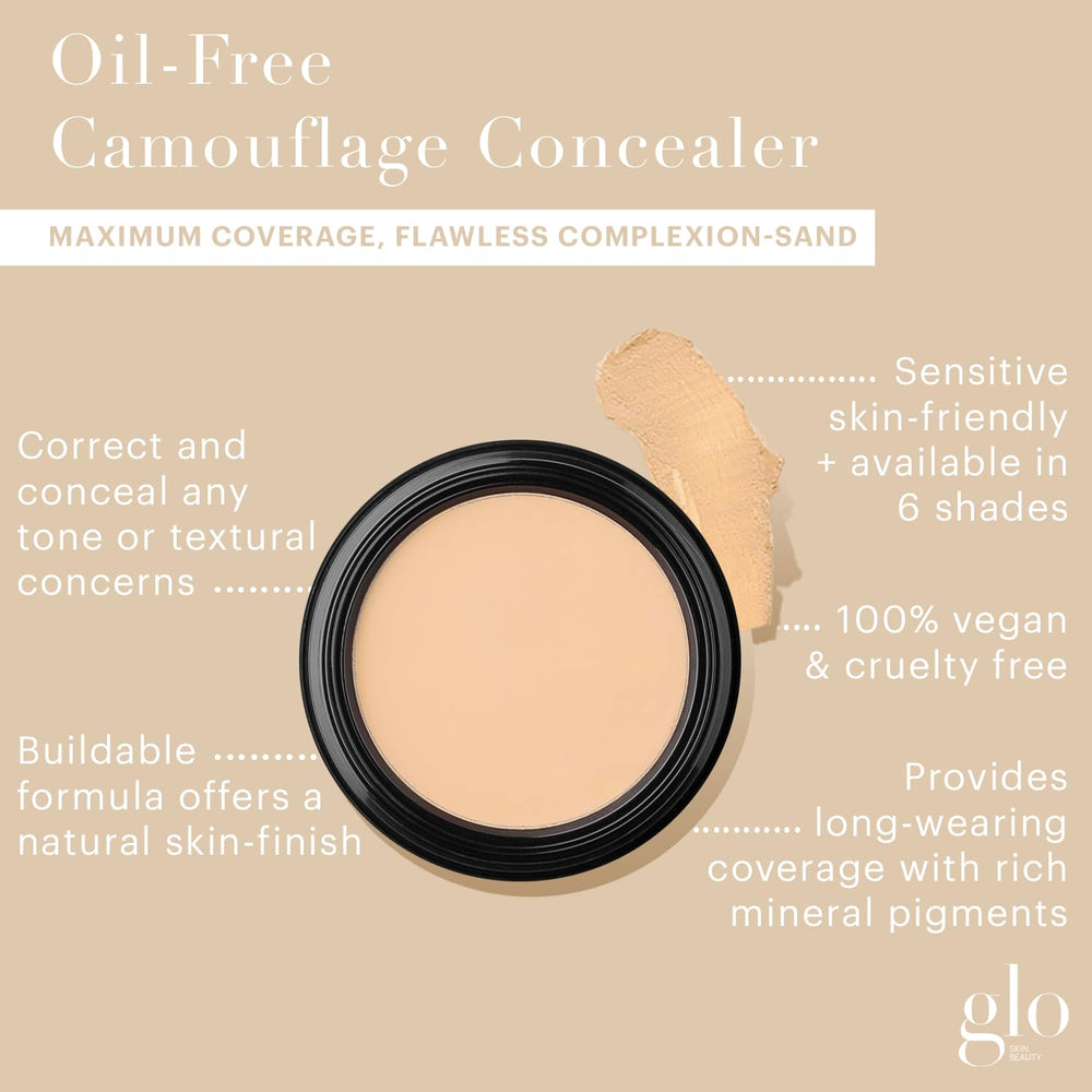 Glo Skin Beauty Camouflage Concealer Sand under-eye application for brightening.