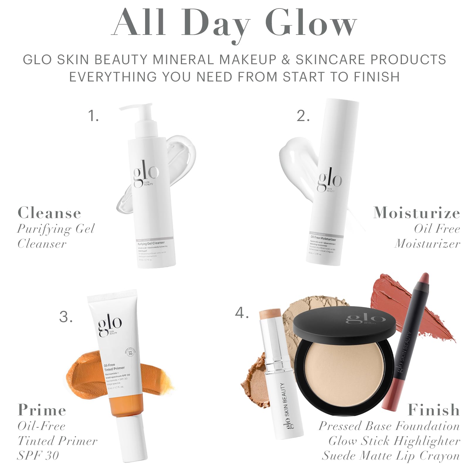 Glo Skin Beauty Oil Free Moisturizer skin application shows easy daily layering under makeup