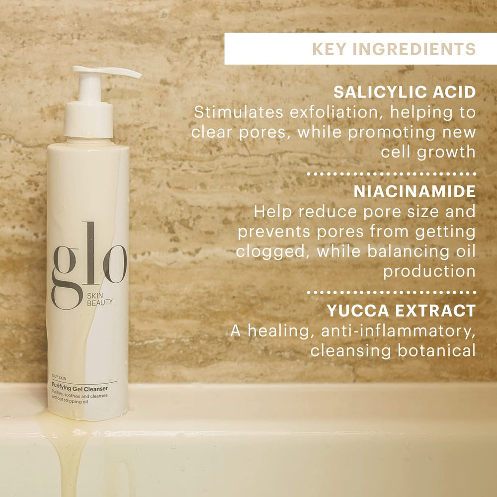 Post-application view showing refined pores after using Glo Skin Beauty cleanser