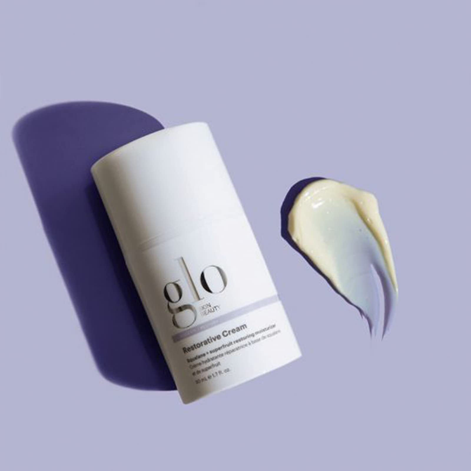 Glo Skin Beauty Restorative Cream on dry skin test area for comfort