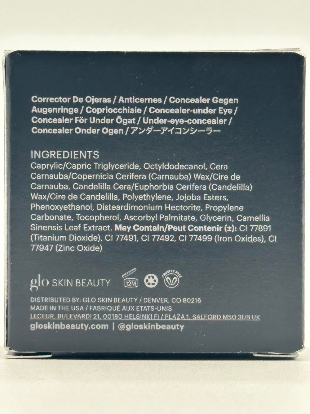 Glo Skin Beauty under-eye concealer duo shades close-up shows seamless skin-tone blending