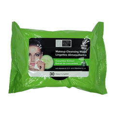 Global Beauty Care makeup cleansing wipes closeup emphasizes pre-moistened texture for quick makeup removal.